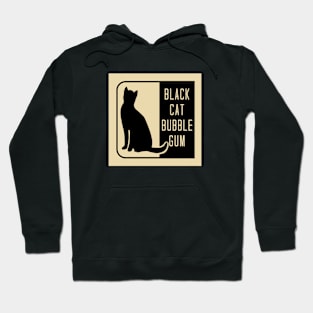 Retro Black Cat Bubble Gum Hoodie